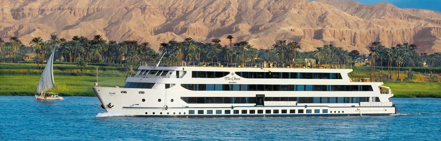 Luxury Nile cruise vessel on the river